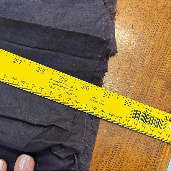 Free People Dark Purple gray Shirred Floral Embroidered Eyelet Dress Womens Sz 2 - Picture 5 of 7